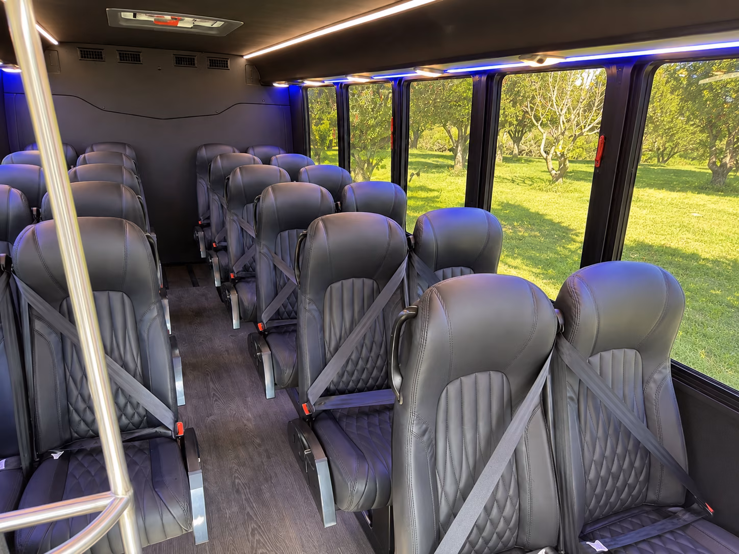 league city 20 passenger minibus interior