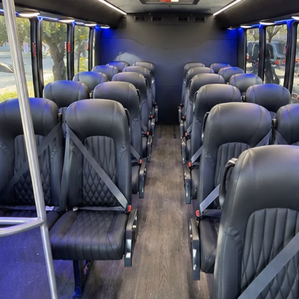 league city 25 passenger minibus inside