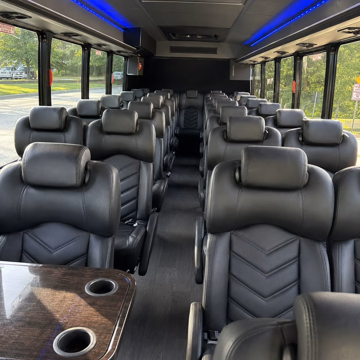 league city 25 passenger minibus interior