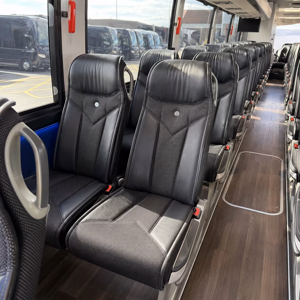 league city 40 passenger charter bus interior