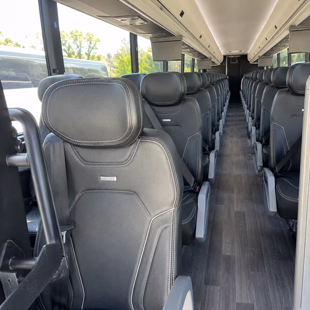 league city 47 passenger charter bus interior