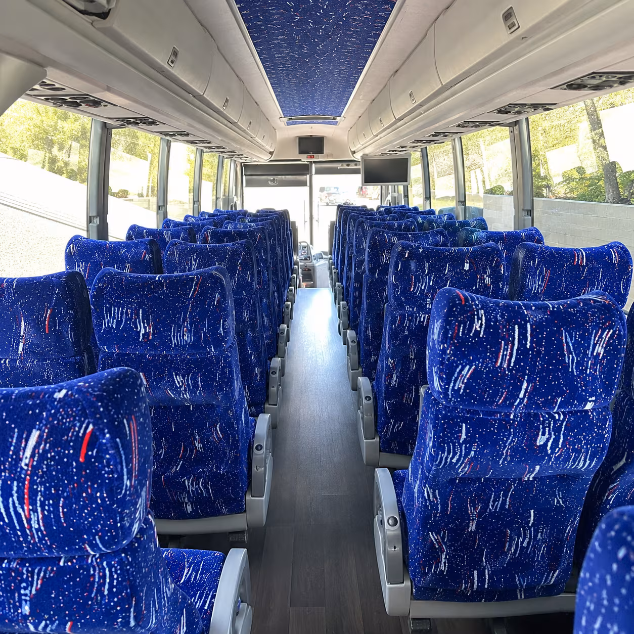 league city 50 passenger charter bus interior