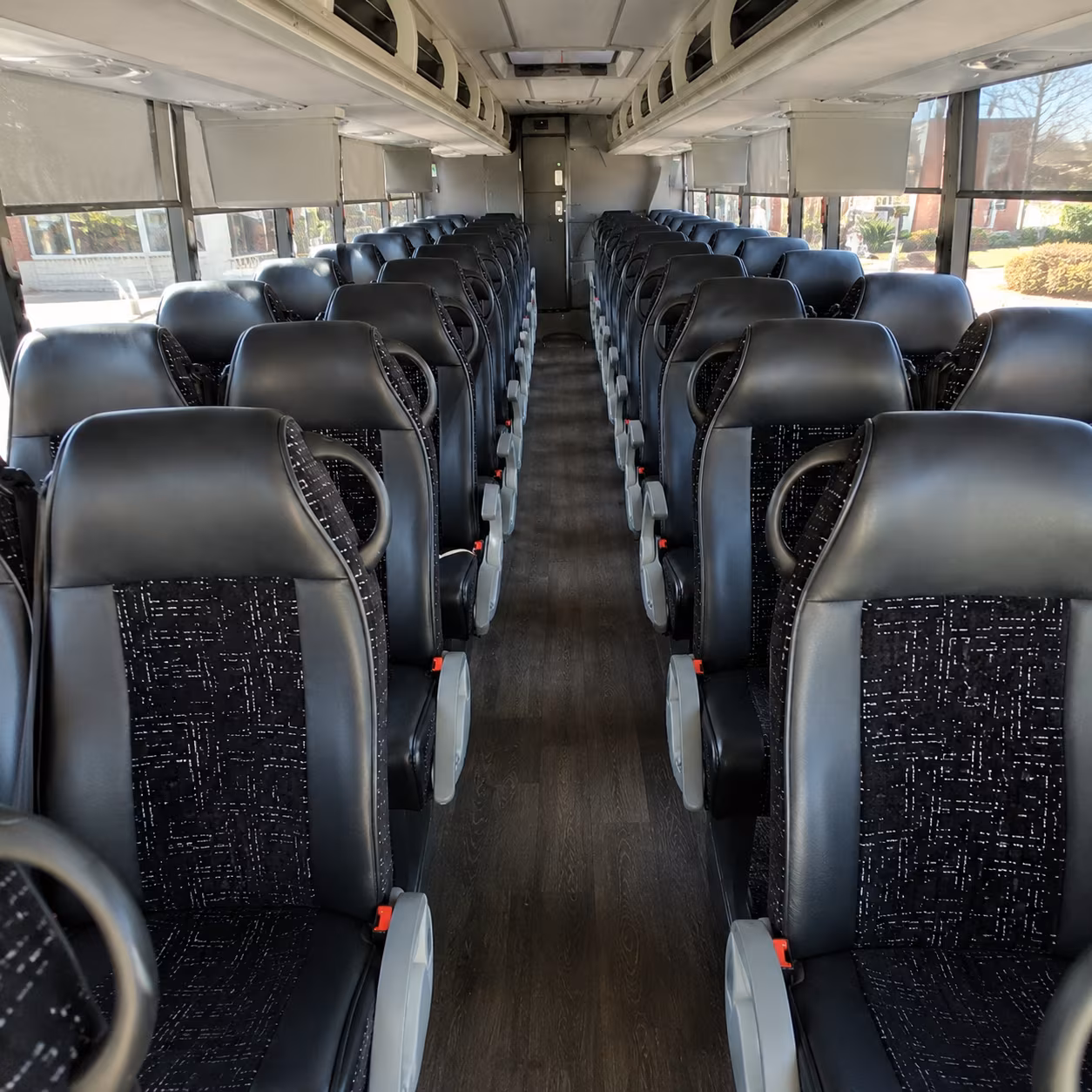 league city 54 passenger charter bus inside