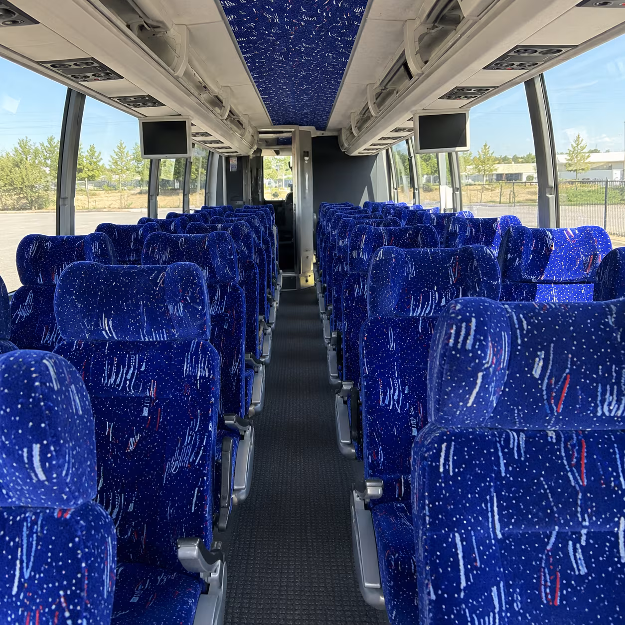 league city 54 passenger charter bus interior