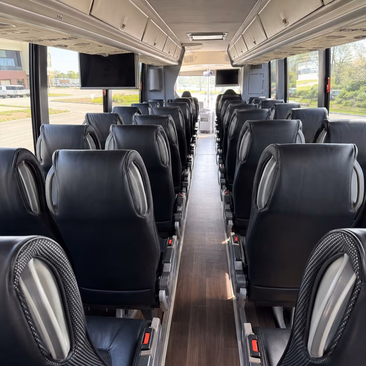 league city 56 passenger charter bus inside