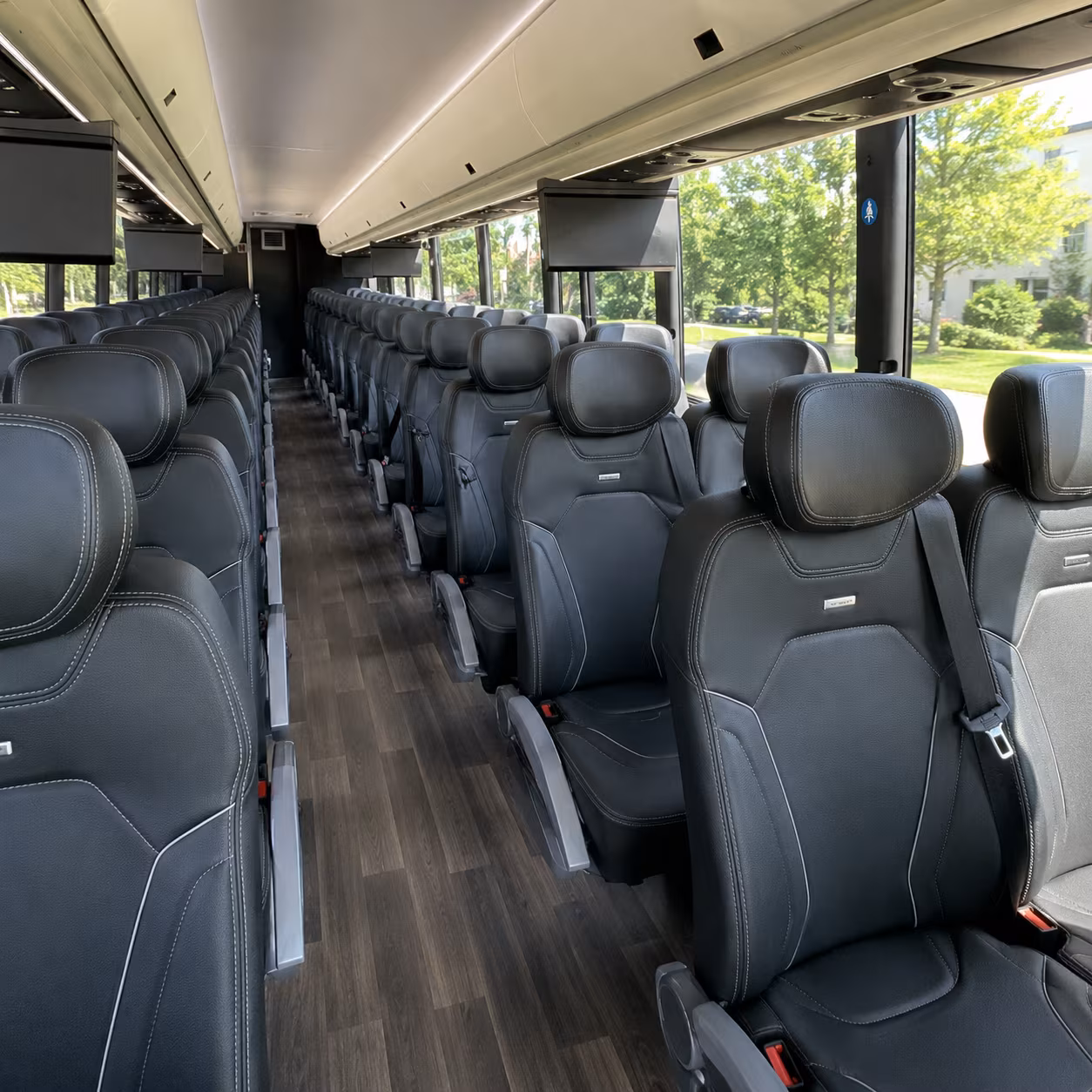 league city charter bus interior